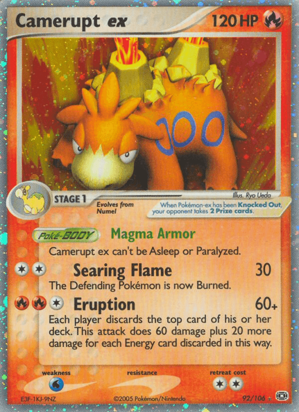 Camerupt ex Pokémon card