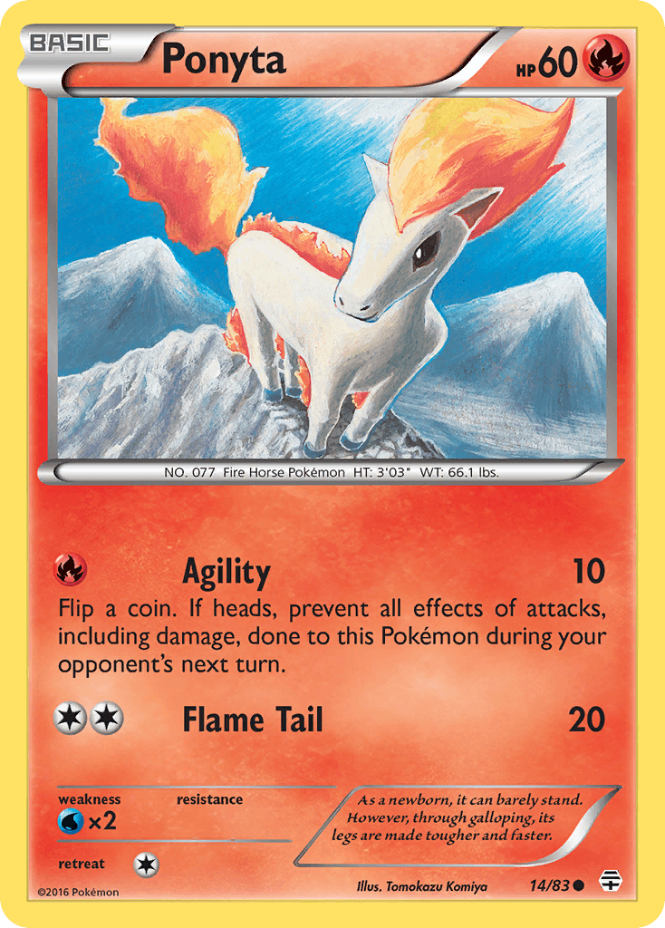 Ponyta Pokémon card