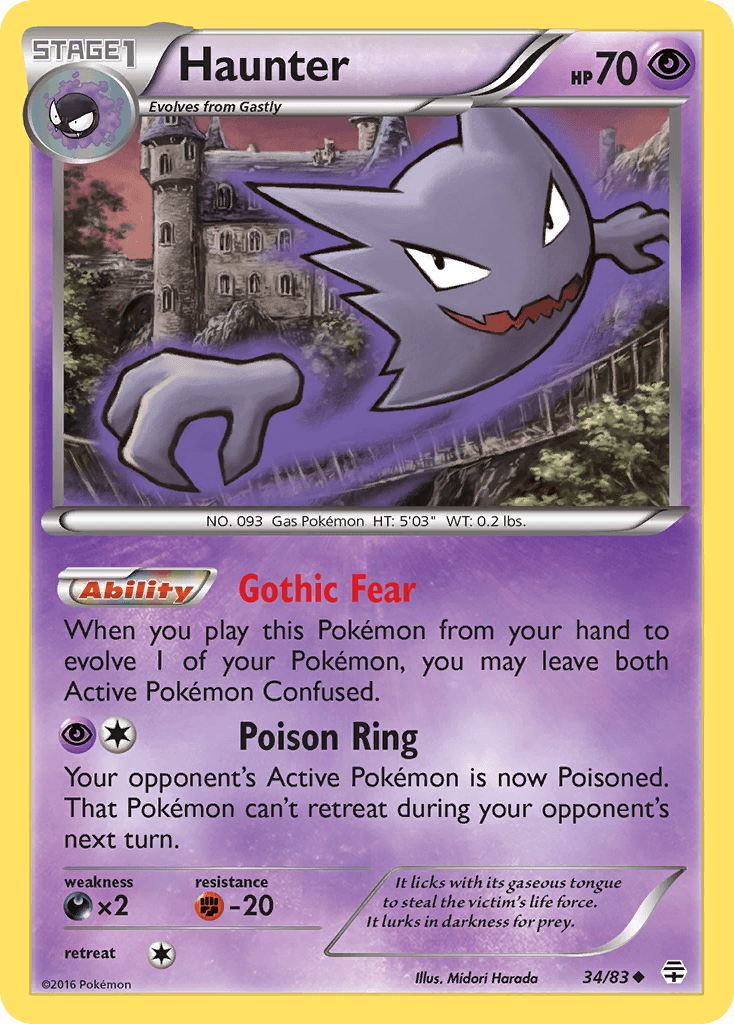 Haunter Pokémon card