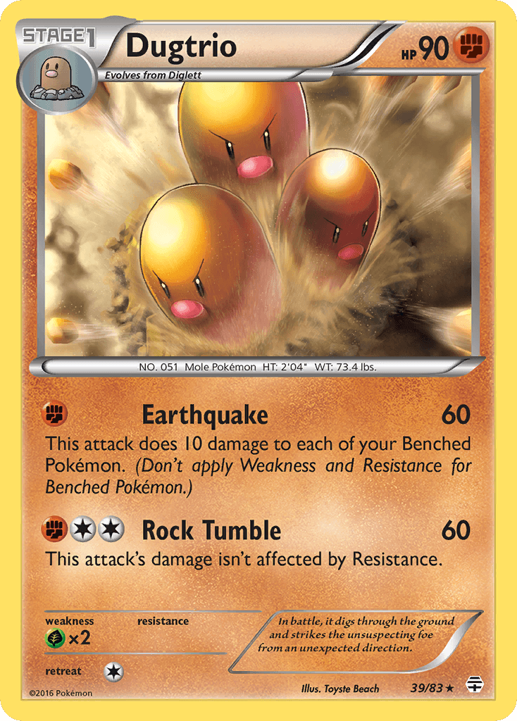 Dugtrio Pokémon card