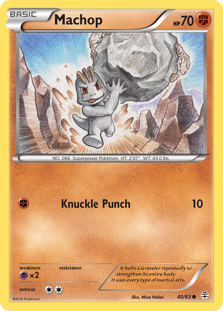 Machop Pokémon card