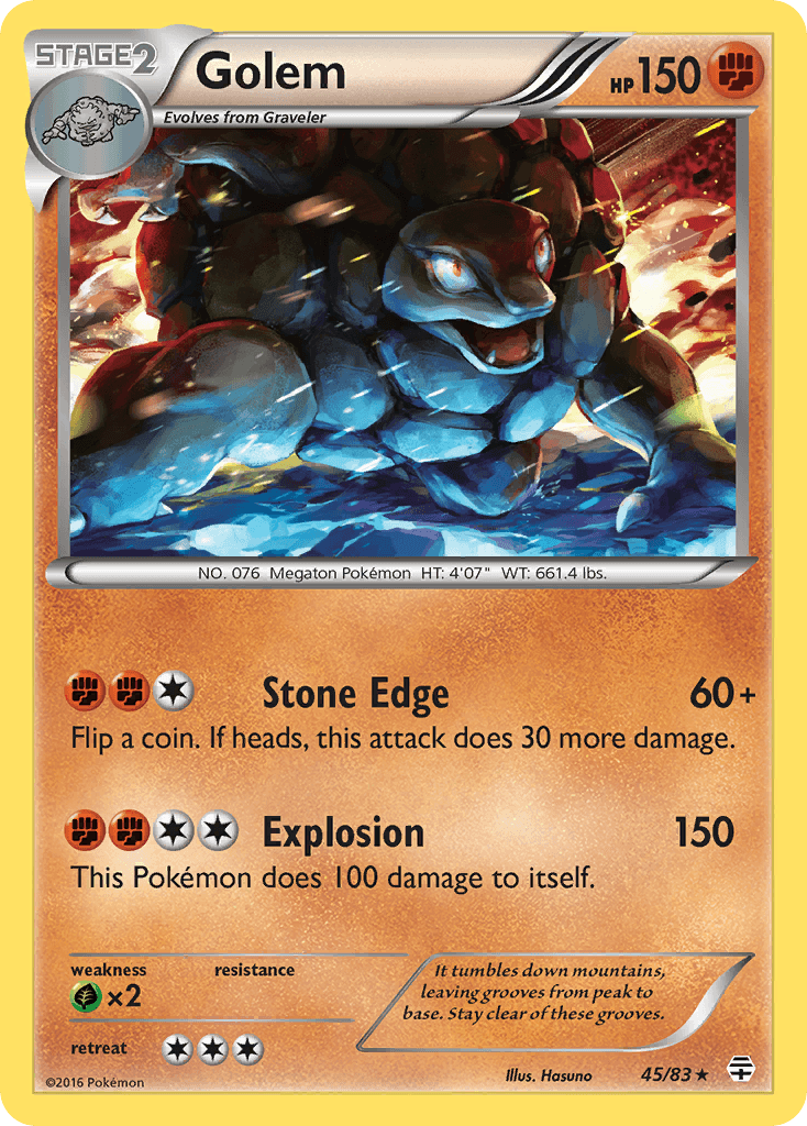 Golem Pokémon card