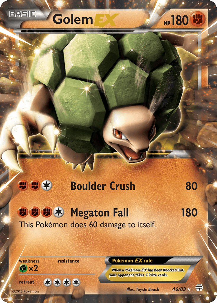 Golem-EX Pokémon card