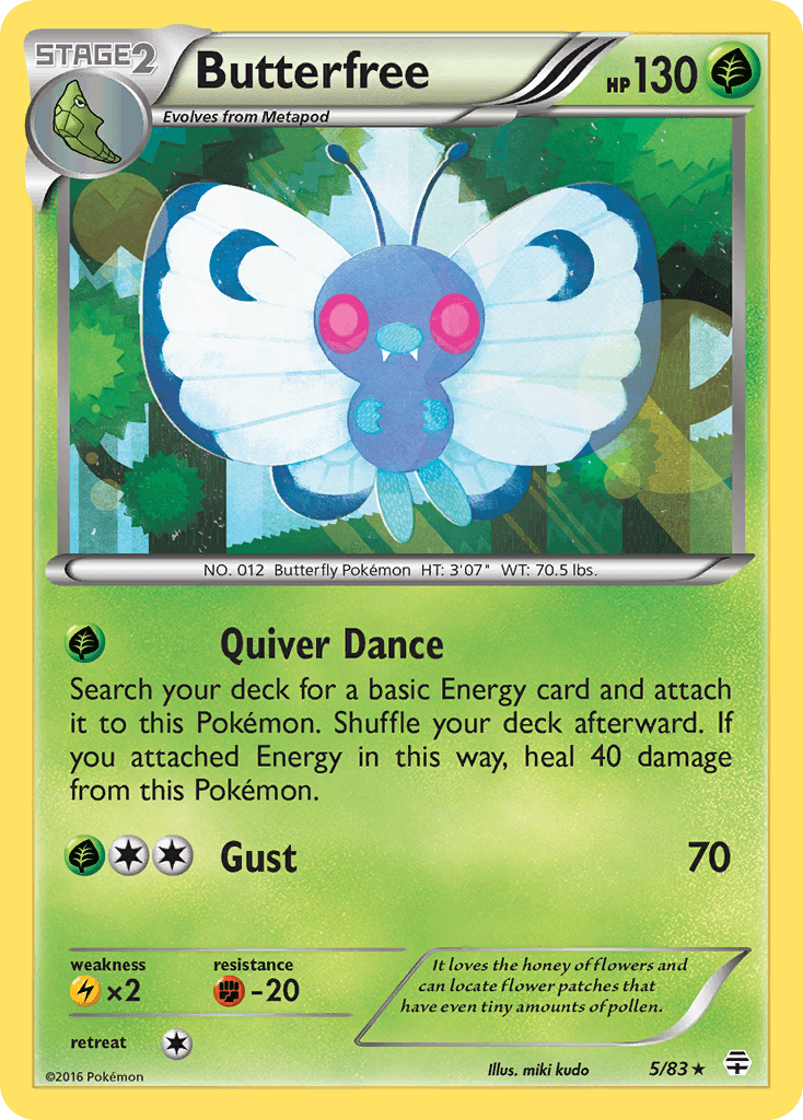 Butterfree Pokémon card