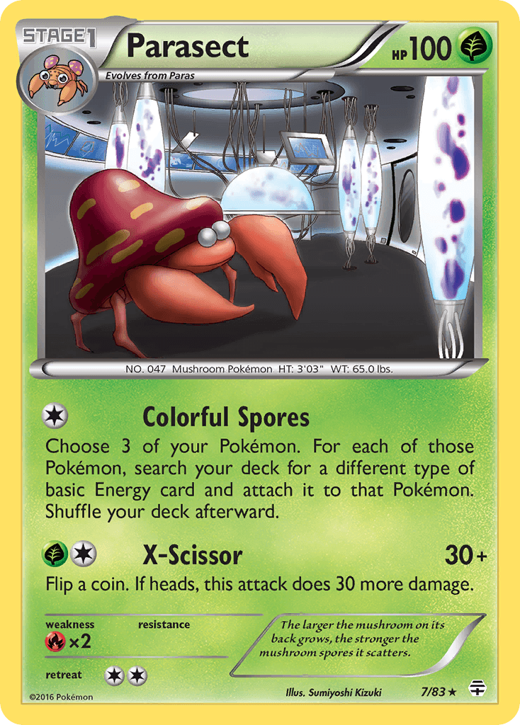 Parasect Pokémon card