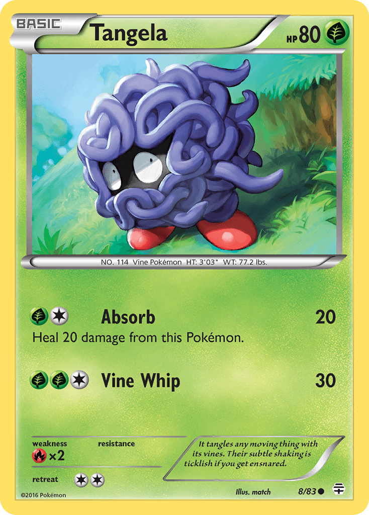 Tangela Pokémon card
