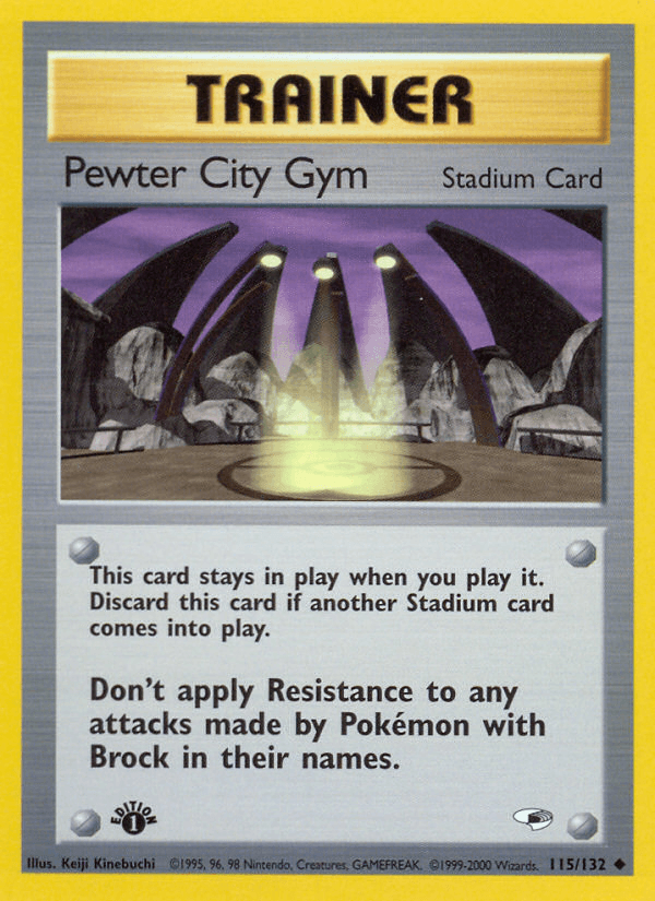 Pewter City Gym Pokémon card