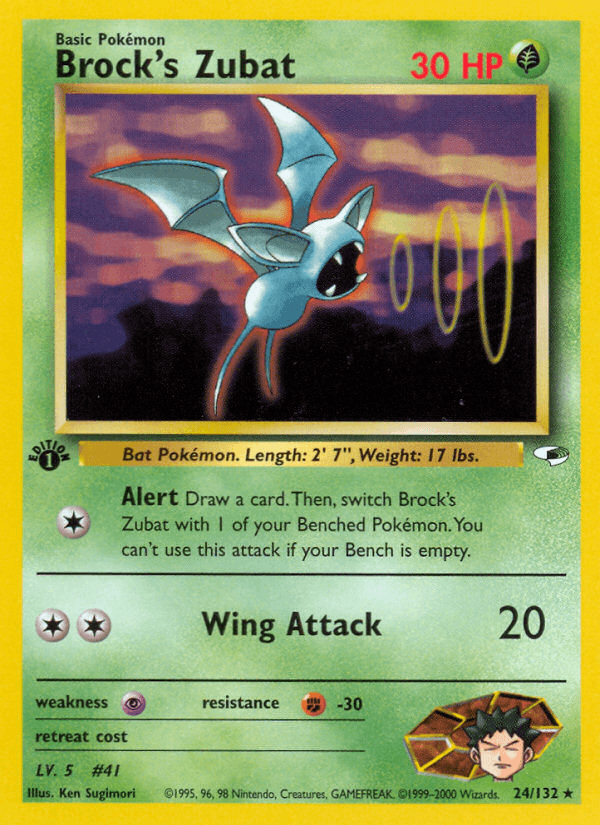 Brock's Zubat Pokémon card
