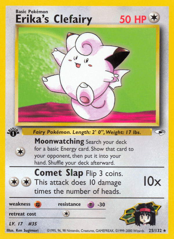 Erika's Clefairy Pokémon card