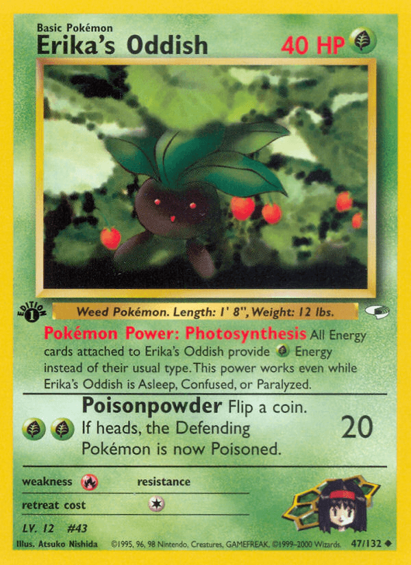 Erika's Oddish Pokémon card