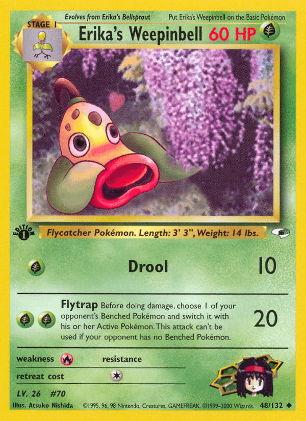Erika's Weepinbell Pokémon card