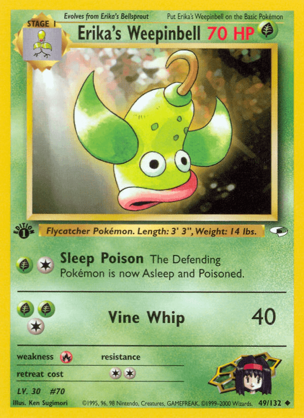 Erika's Weepinbell Pokémon card