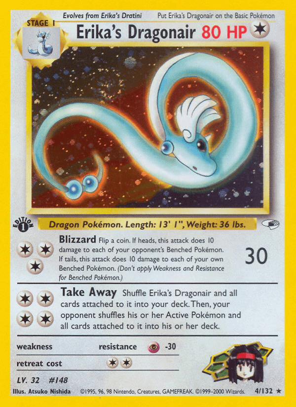 Erika's Dragonair Pokémon card