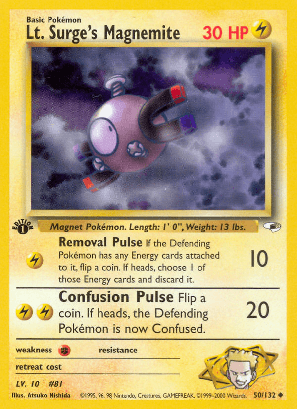 Lt. Surge's Magnemite Pokémon card