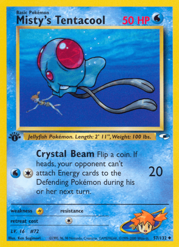 Misty's Tentacool Pokémon card