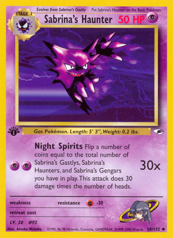 Sabrina's Haunter Pokémon card