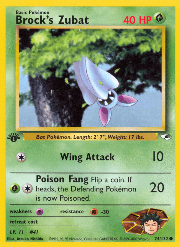 Brock's Zubat Pokémon card