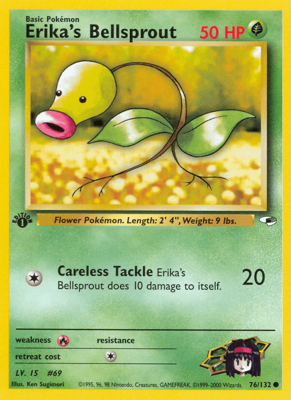 Erika's Bellsprout Pokémon card