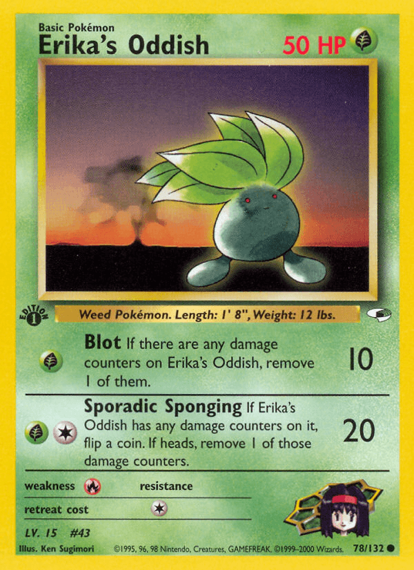 Erika's Oddish Pokémon card