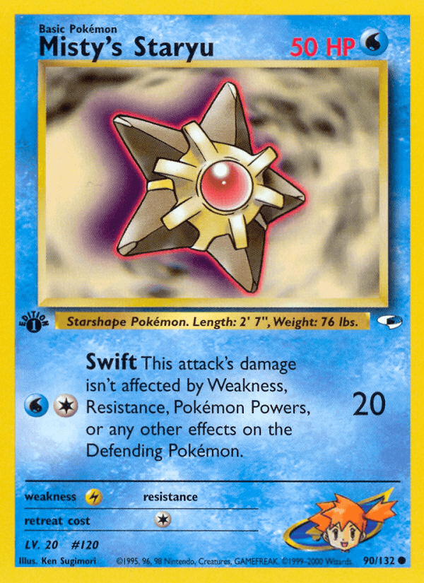 Misty's Staryu Pokémon card