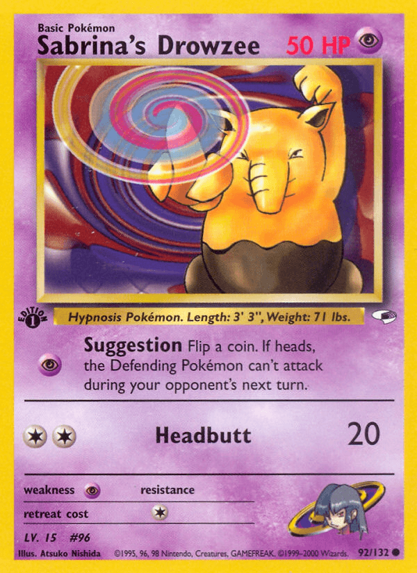 Sabrina's Drowzee Pokémon card