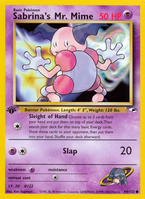 Sabrina's Mr. Mime Pokémon card
