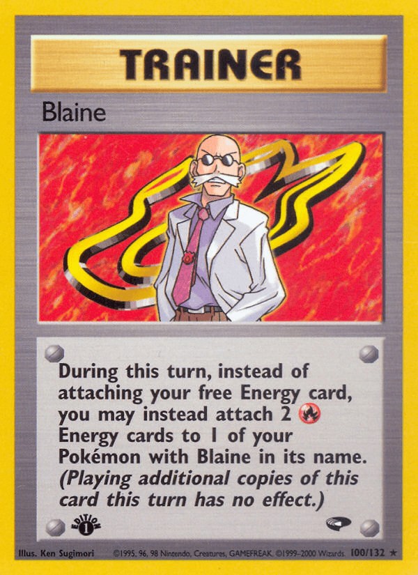 Blaine Pokémon card