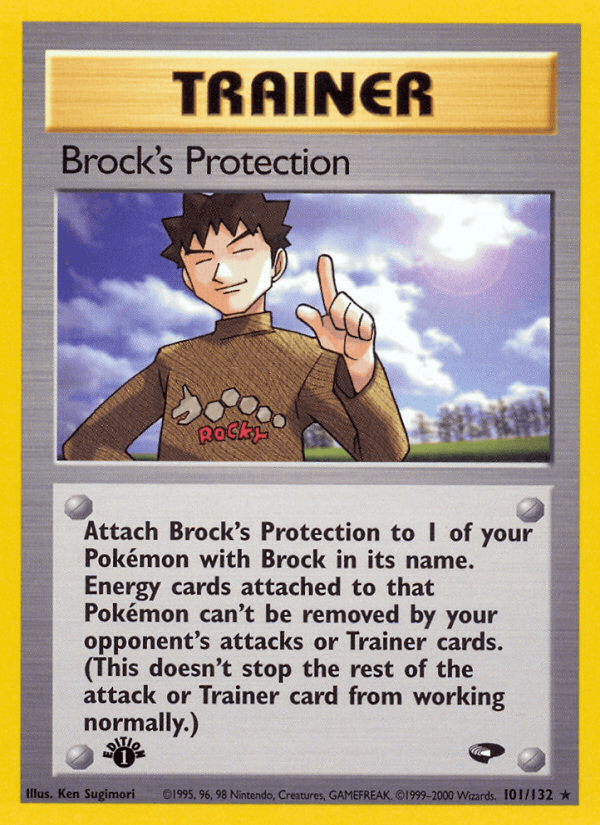 Brock's Protection Pokémon card