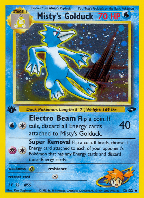 Misty's Golduck Pokémon card