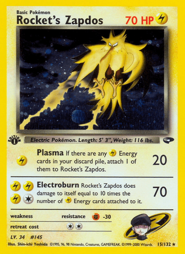 Rocket's Zapdos Pokémon card