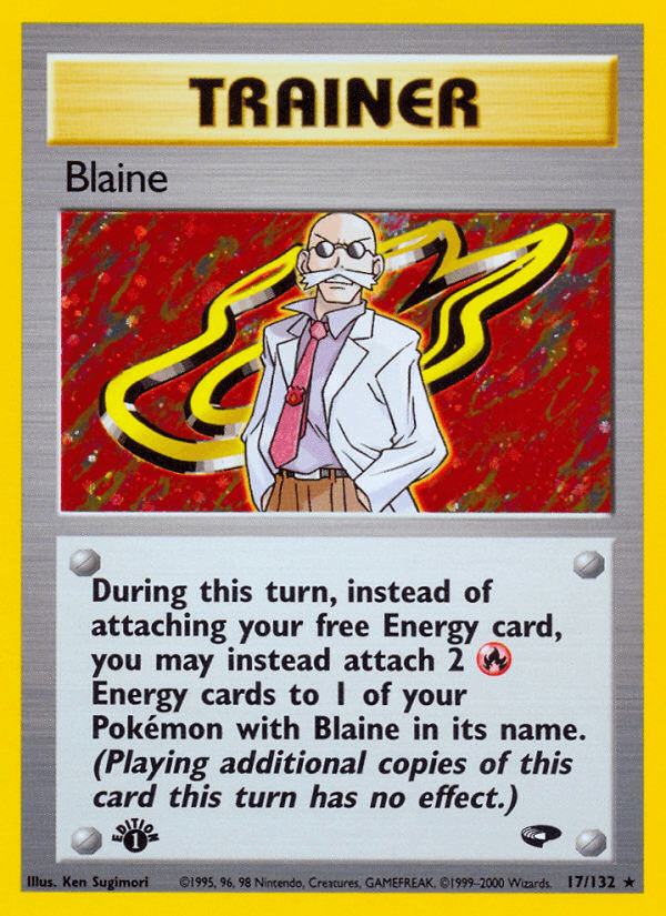Blaine Pokémon card