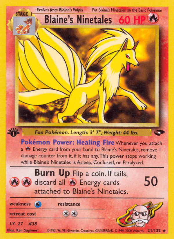 Blaine's Ninetales from Gym Challenge