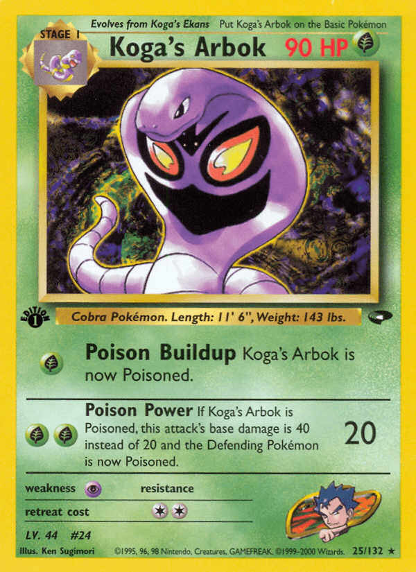 Koga's Arbok Pokémon card