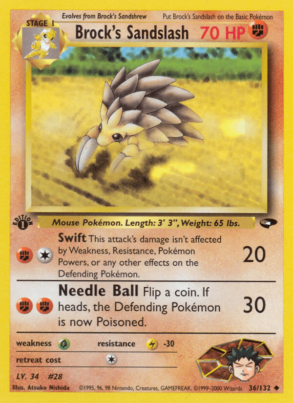 Brock's Sandslash Pokémon card