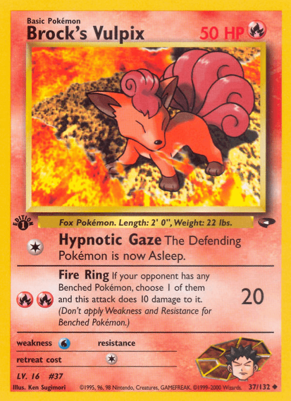 Brock's Vulpix Pokémon card