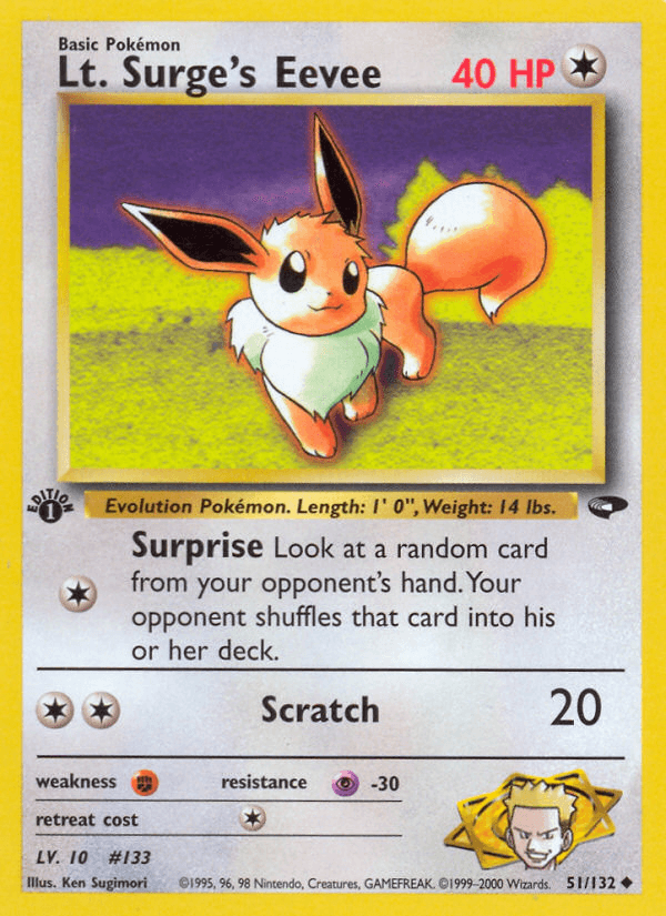 Lt. Surge's Eevee from Gym Challenge