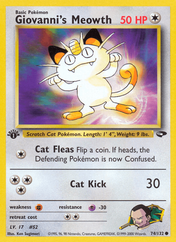 Giovanni's Meowth Pokémon card