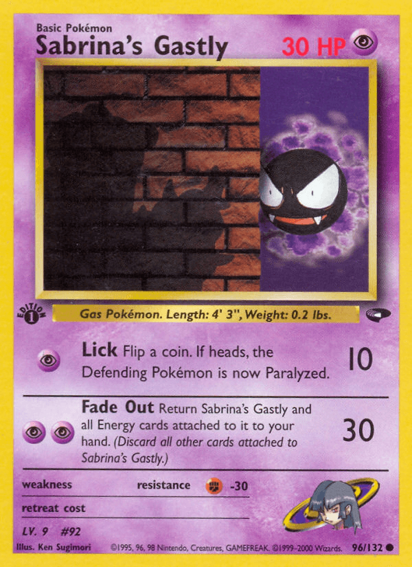Sabrina's Gastly Pokémon card