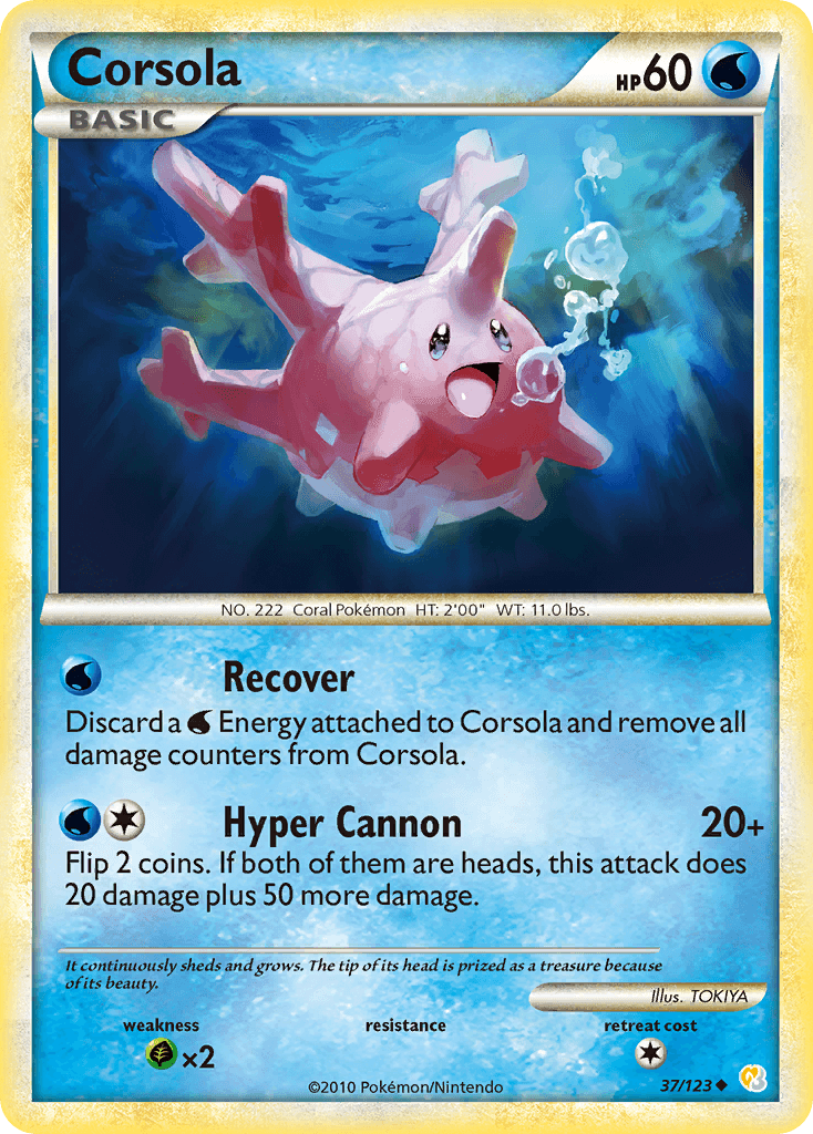 Corsola Pokémon card