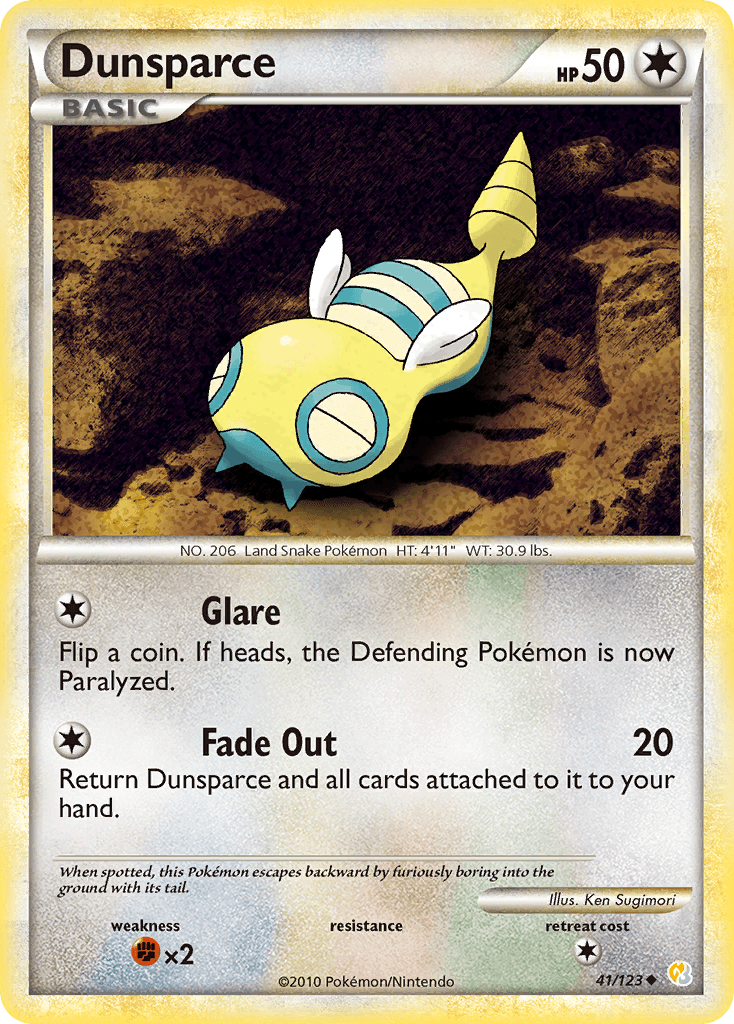 Dunsparce Pokémon card