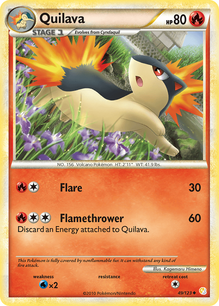 Quilava Pokémon card
