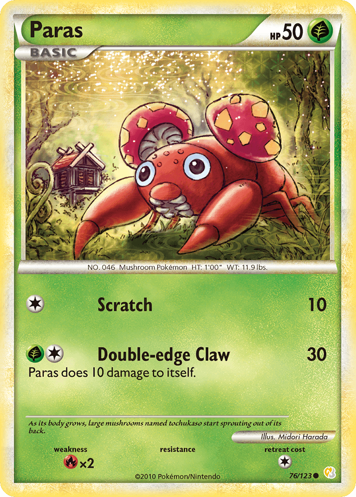 Paras Pokémon card