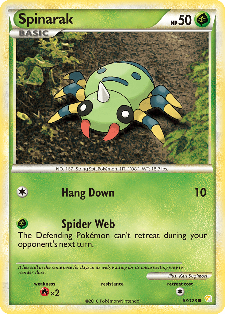 Spinarak Pokémon card