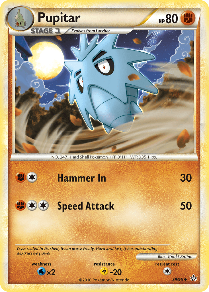 Pupitar Pokémon card