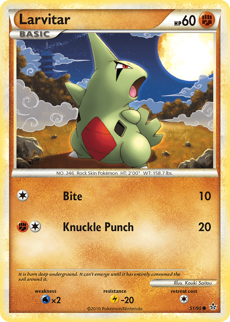 Larvitar Pokémon card