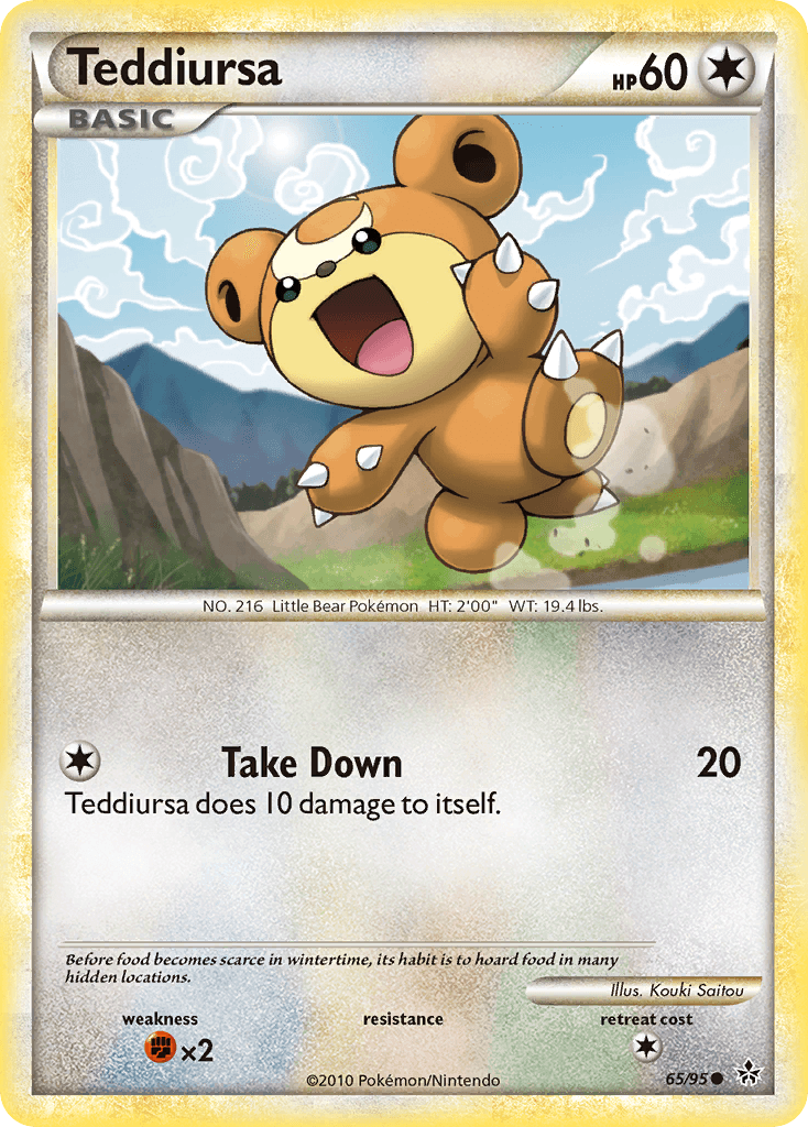 Teddiursa Pokémon card