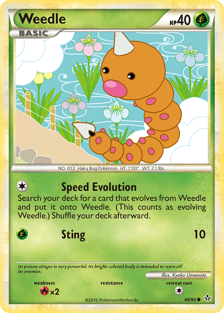 Weedle Pokémon card