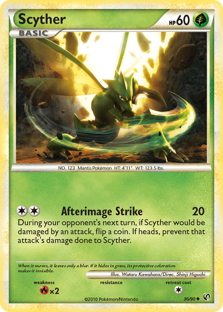 Scyther Pokémon card