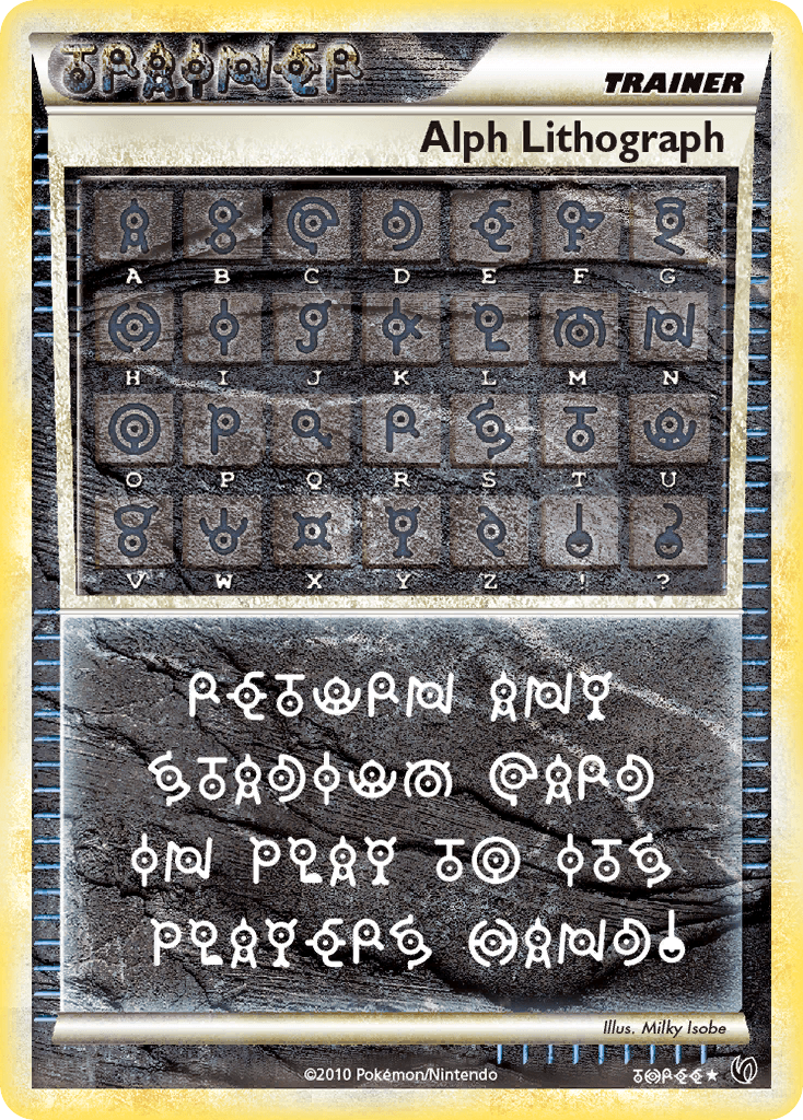 Alph Lithograph Pokémon card