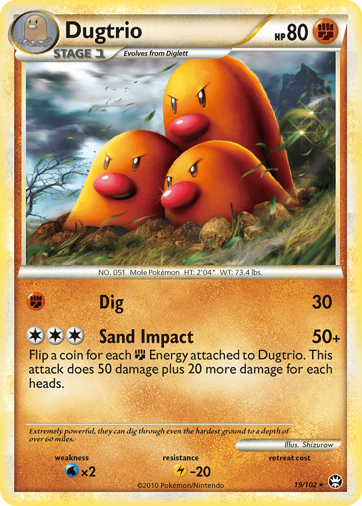 Dugtrio Pokémon card